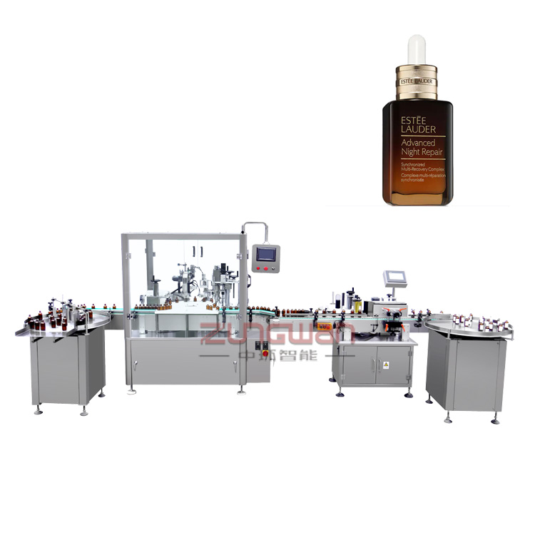 精華乳灌裝機(jī)制造商，價(jià)格便宜液體灌裝旋蓋機(jī)，灌裝聯(lián)動(dòng)生產(chǎn)線