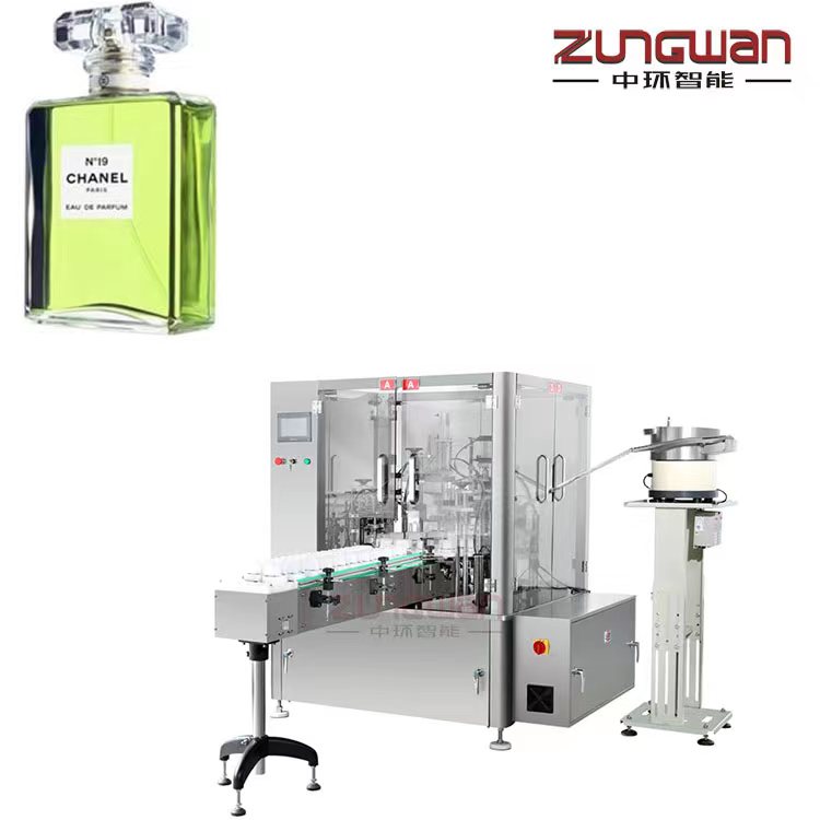 香水灌裝機(jī)天津廠家，香蜜伺服旋蓋機(jī)，香霧灌裝旋蓋生產(chǎn)線
